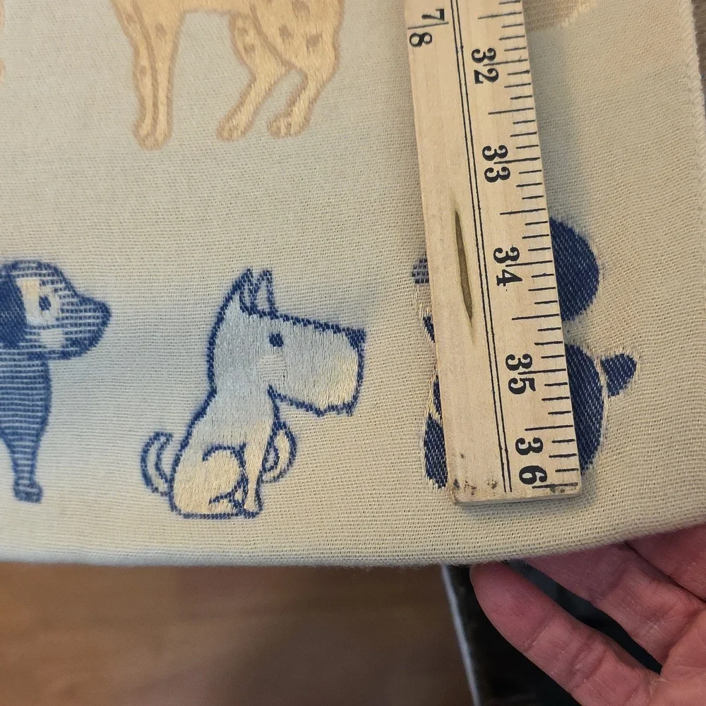 Dog Lover Gift Women's Blue and Tan Embroidered Puppy Print Scarf